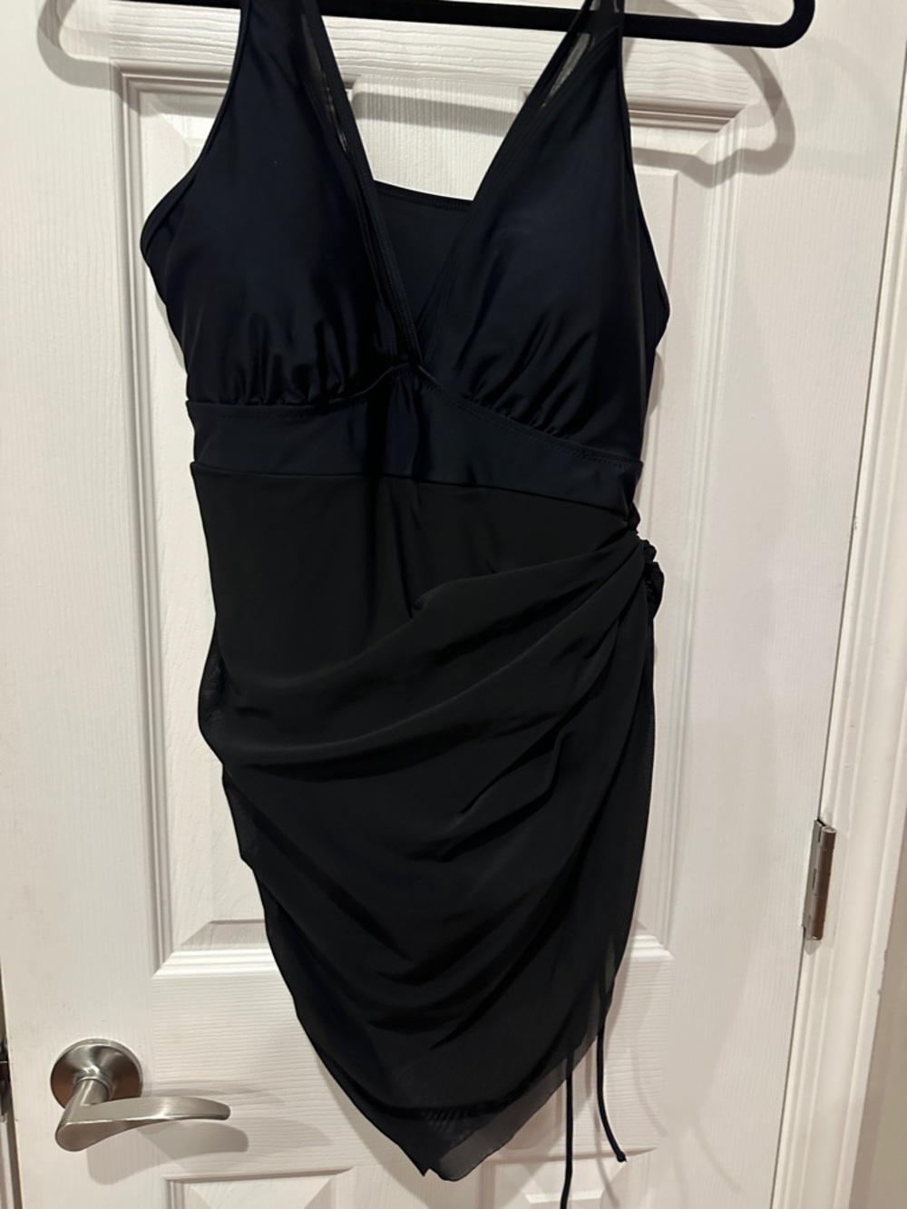 Black swimsuit/skirt versatile short or long